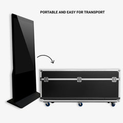 Flight Case para Tótems LCD DLS55 - con Foam, Ruedas y Asas – Transporte Seguro en Ferias y Eventos
