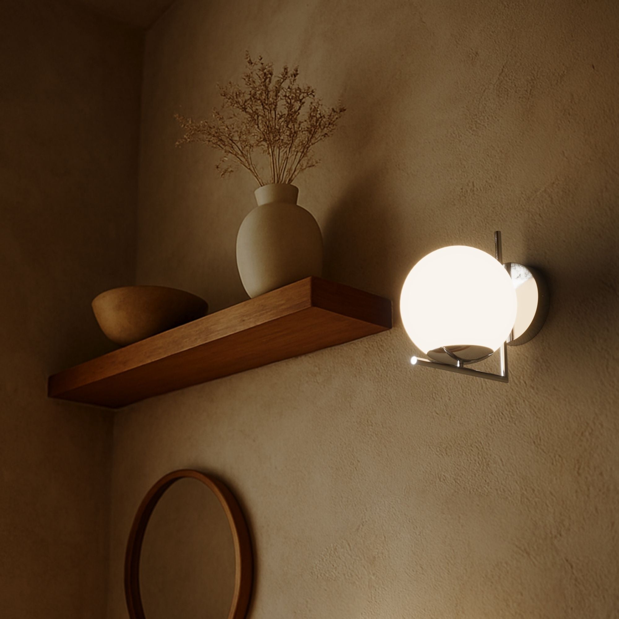 Aplique de pared bola cristal "Margaret"