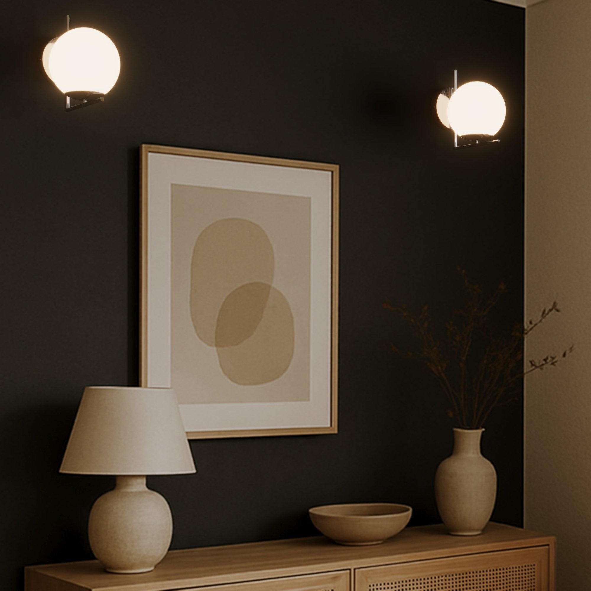 Aplique de pared bola cristal "Margaret"