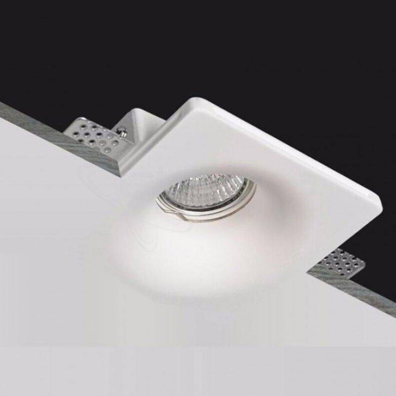 Downlight cuadrado de escayola - Trimless - 1 x GU10