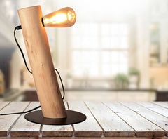 Lámpara de mesa de madera E27