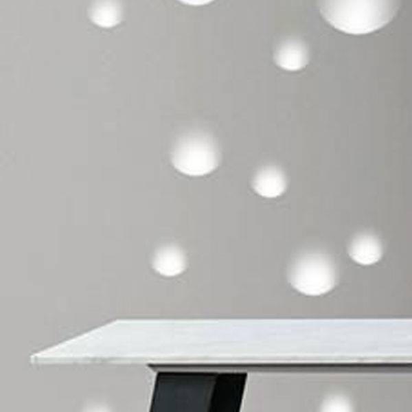 Aplique de pared empotrable circulo de escayola "MUR" - Ø 25cm - GU10 - Trimless/ Integración