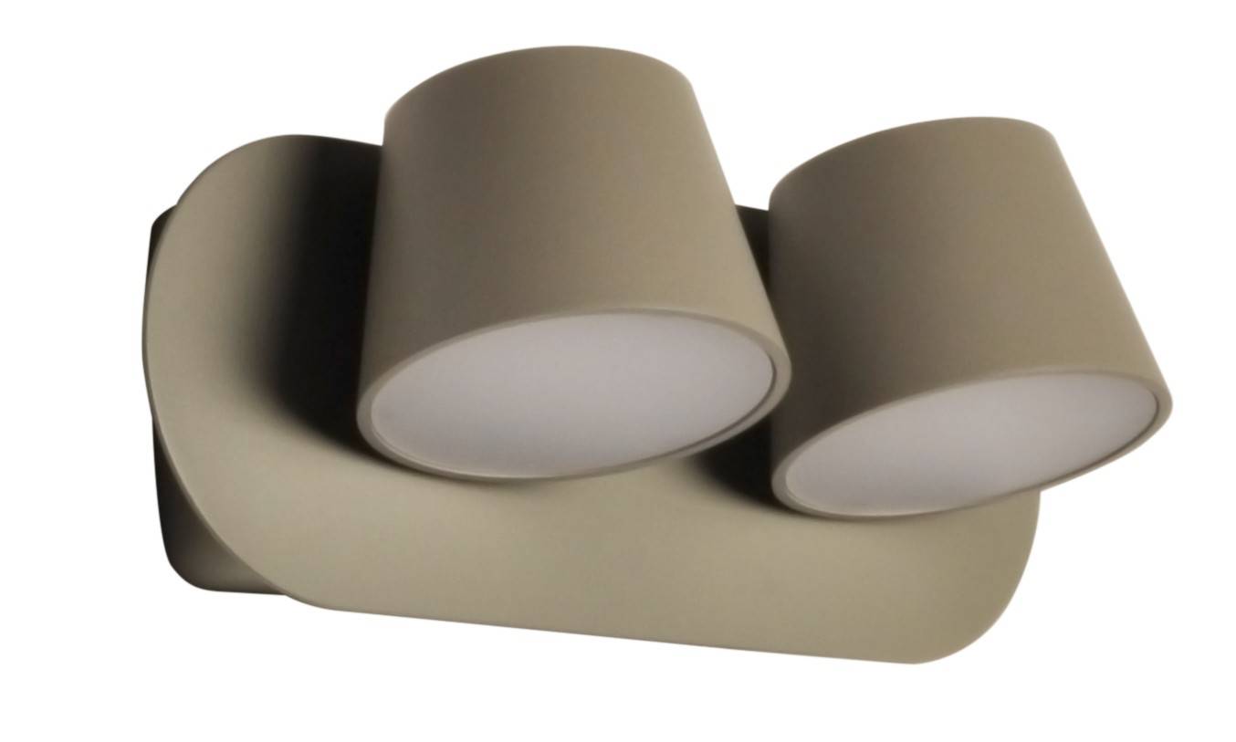 Aplique de pared LED doble "KOP-2" orientable 12W