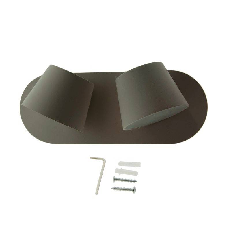 Aplique de pared LED doble "KOP-2" orientable 12W