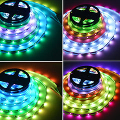 Tira LED inteligente IC RGB 12V DC - 14,4 W/m - IP20 -  60 LED/m - Ancho 10mm - 5 metros