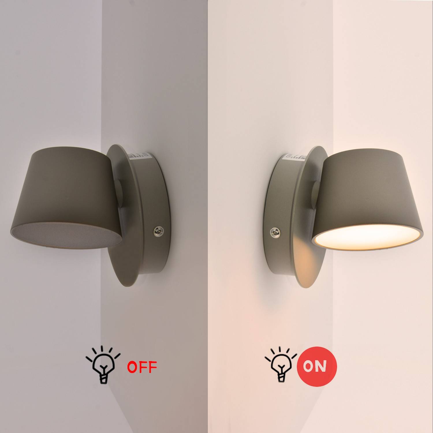 Aplique de pared LED "KOP" orientable 6W