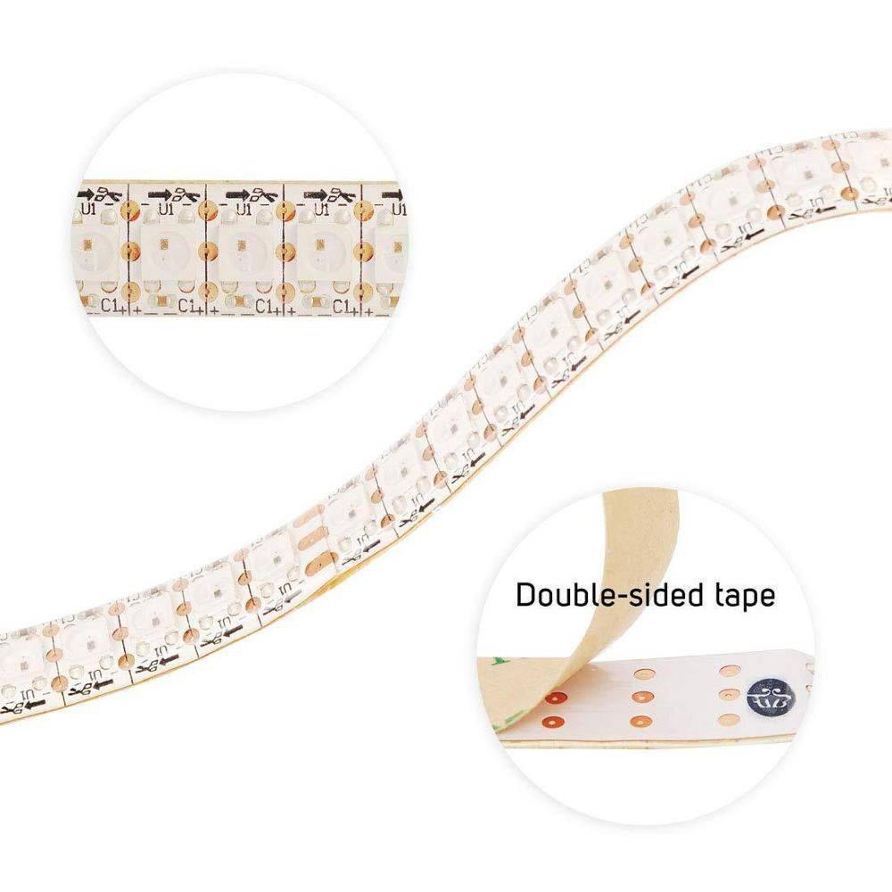 Tira LED inteligente IC RGB 5V DC - IP20 - 21,6W/m - 144 LED/m - Ancho 12mm - 2 metros