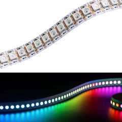 Tira LED inteligente IC RGB 5V DC - IP20 - 21,6W/m - 144 LED/m - Ancho 12mm - 2 metros