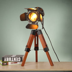 Lámpara de mesa vintage con trípode "Cinema Mini"