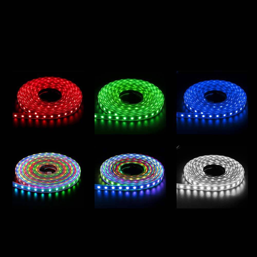 Tira LED inteligente IC RGB 5V DC - 14,4W/m - IP20 - 60 LED/m - Ancho 10mm - 5 metros
