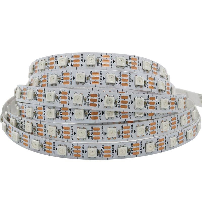 Tira LED inteligente IC RGB 5V DC - 14,4W/m - IP20 - 60 LED/m - Ancho 10mm - 5 metros