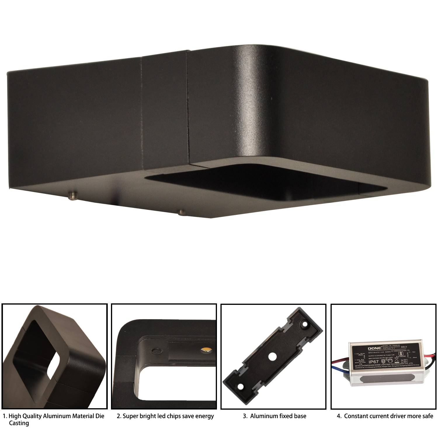 Aplique de pared exterior LED "KURRT" - 7W - IP65