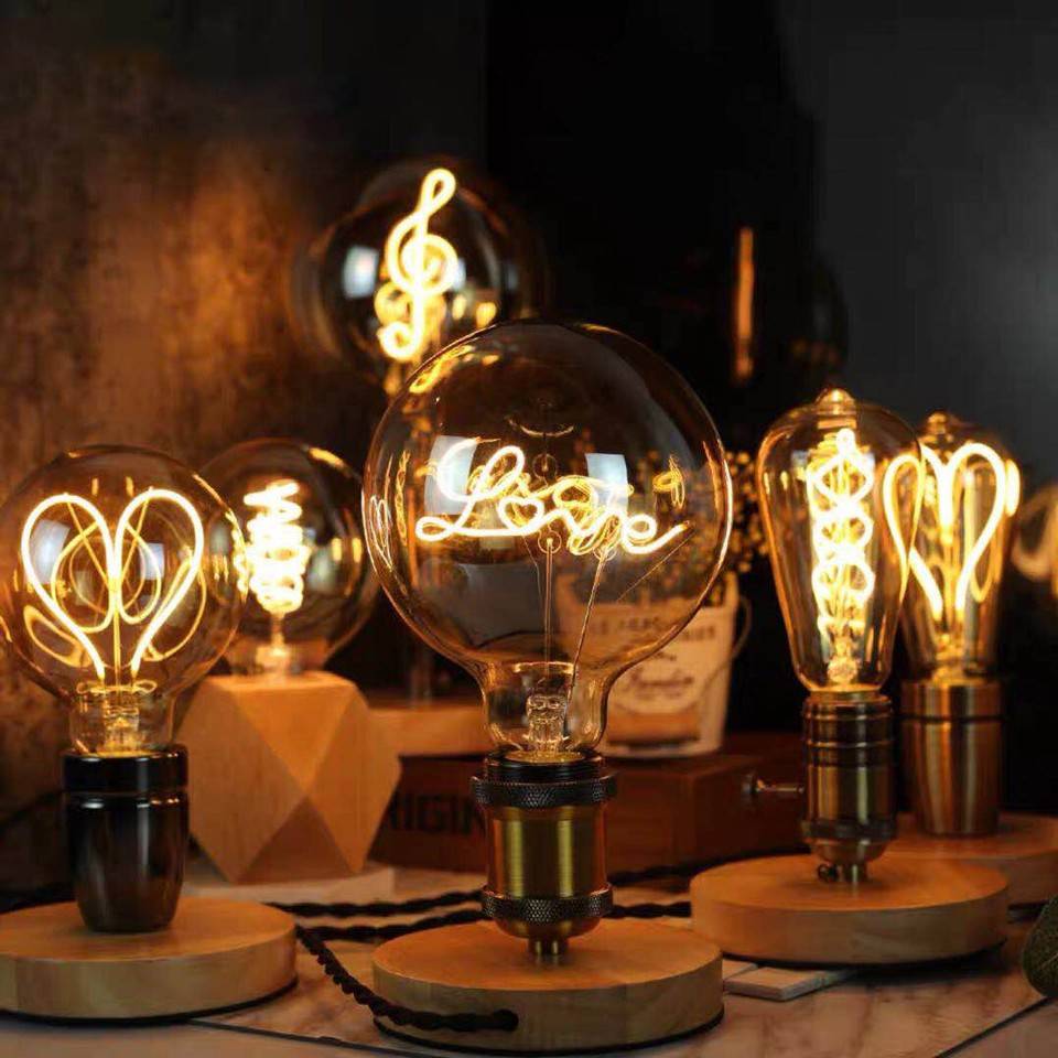 Bombilla decorativa filamento "LOVE" - E27 G125 - 4W - 2200K