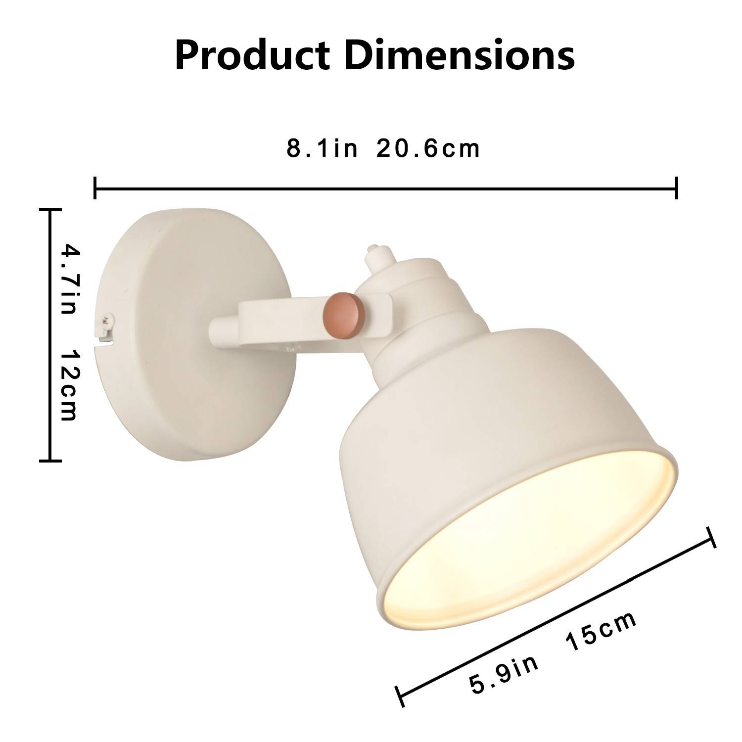 Aplique pared interior moderno orientable "KUKKA" bombilla E14