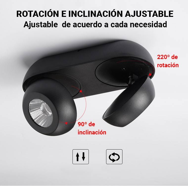 Aplique de pared LED "LOOK- 2" 18W CRI 90