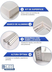 Kit de superficie para panel LED slim 1200x600mm