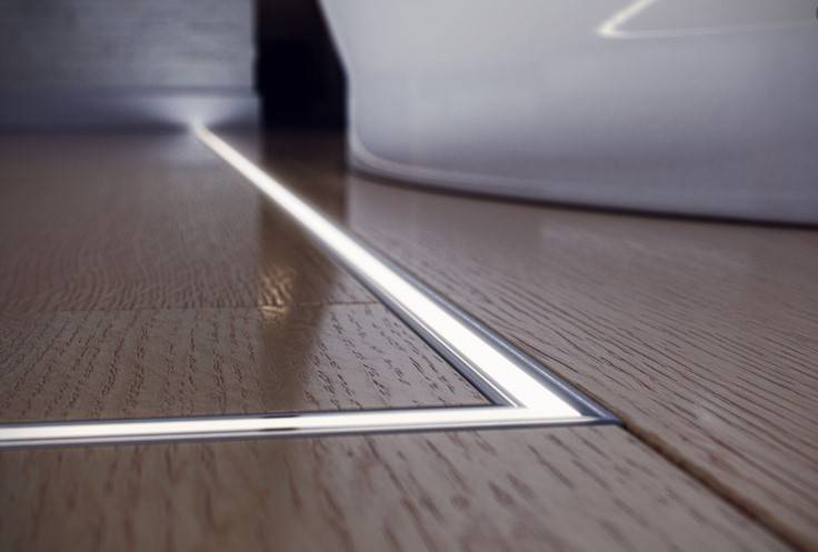 Perfil de aluminio para tira LED impermeable empotrable suelo 27x11mm (2metros)