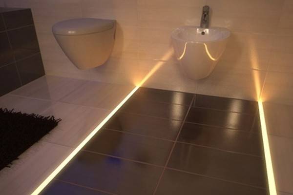 Perfil de aluminio para tira LED impermeable empotrable suelo 27x11mm (2metros)
