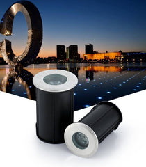 Foco LED empotrable en suelo - 1,5W - 12/24V DC - IP67 - Blanco Cálido