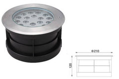 Foco LED RGB Empotrable en suelo 18W 12V-DC IP67