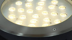 Foco LED Empotrable en suelo 18W 12V-DC IP67 Blanco cálido 3000K