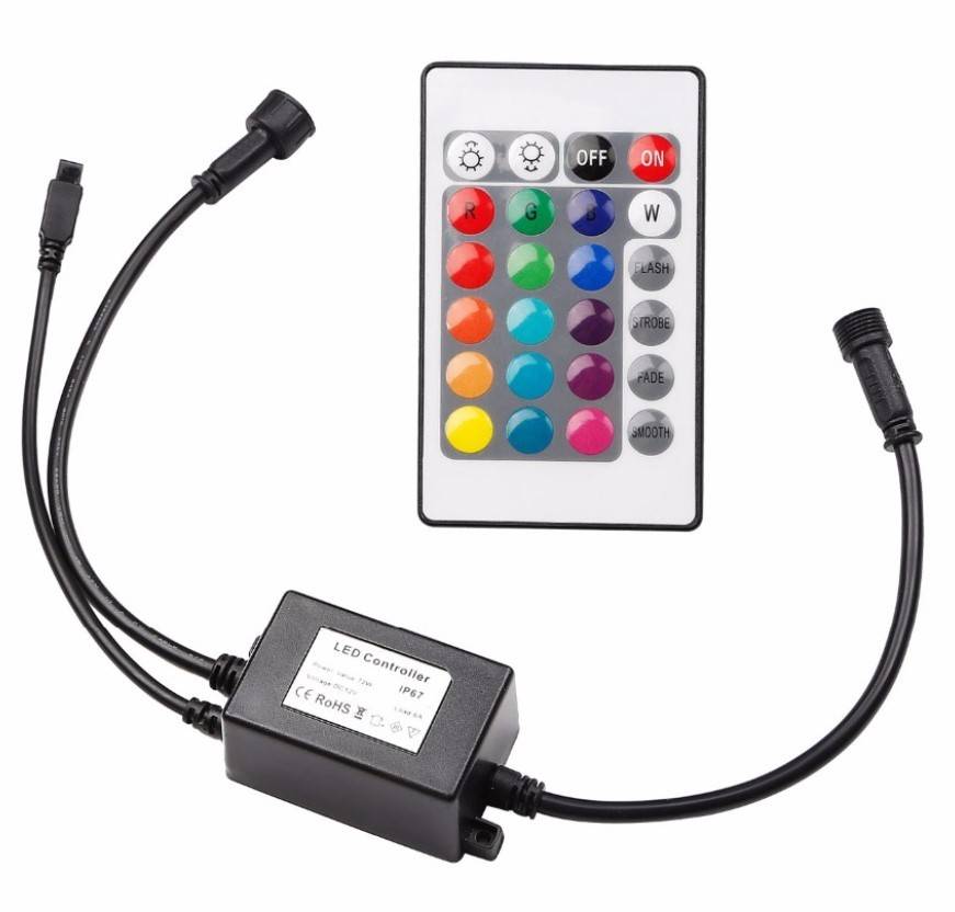 Kit 6 focos LED RGB empotrables en suelo Ø58x9mm 0,5W 12V-DC IP67