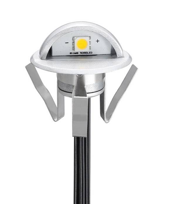 Kit 6 focos LED empotrables balizas para escalera 0,4W 12V-DC IP67