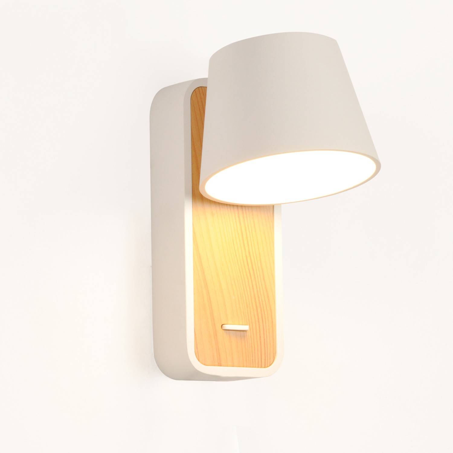 Aplique LED para Dormitorio de Madera rotatorio "KOPPEN" 6W 2700K