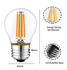 Bombilla LED filamento esférica E27 G45 - 5W