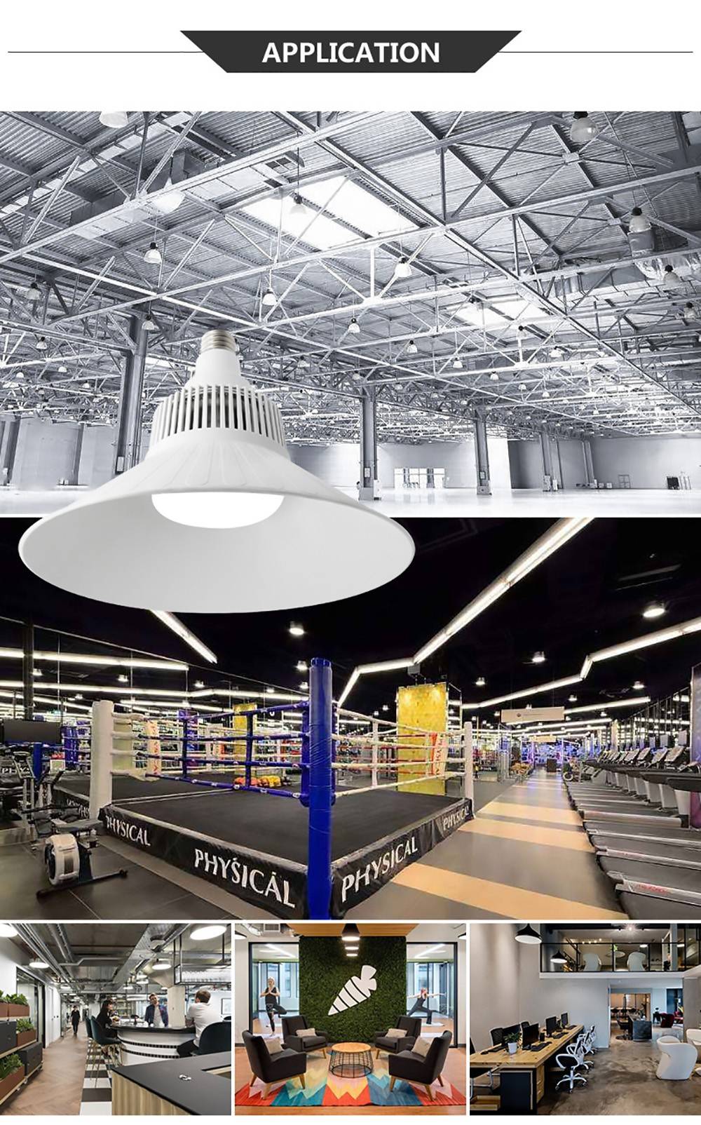 Bombilla industrial LED E40 100W - 10.000lm - 230V