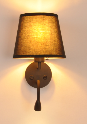 Aplique de pared "PAIR" E27 con foco LED de lectura 3W