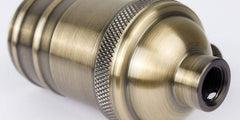 Casquillo portalámpara  Retro vintage acabado bronce con interruptor E27