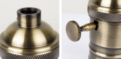Casquillo portalámpara  Retro vintage acabado bronce con interruptor E27