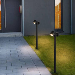 Bolardo Doble de Acero 2xGU10 Máx 35W IP44