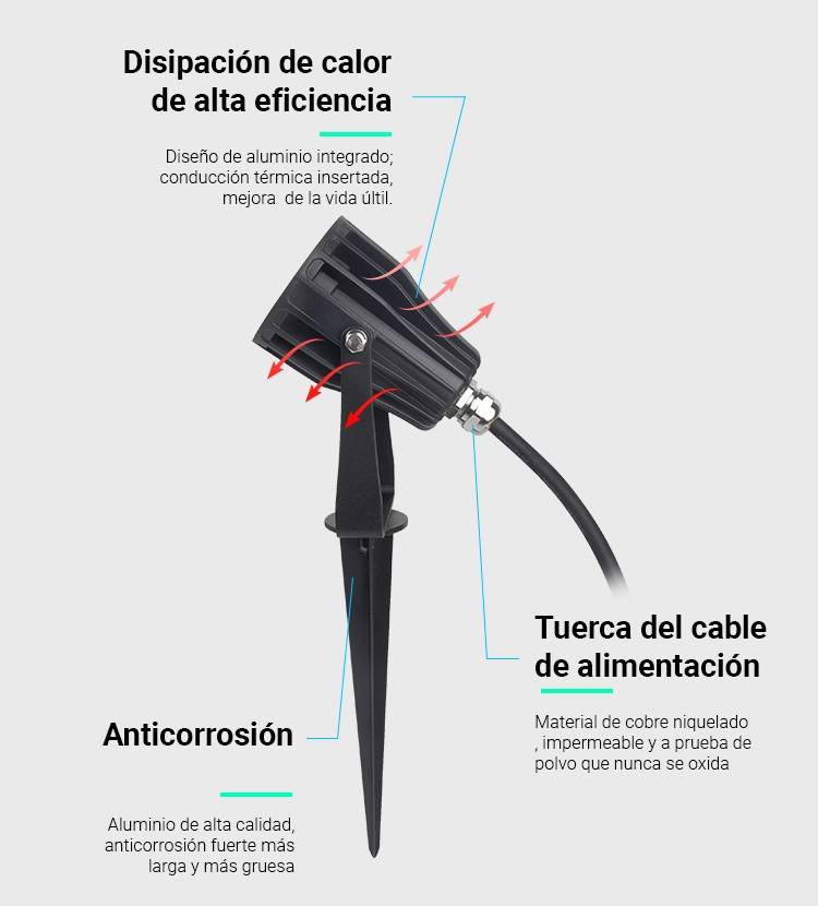Foco de jardín con pincho LED 6W RGB+CCT | Mi Light