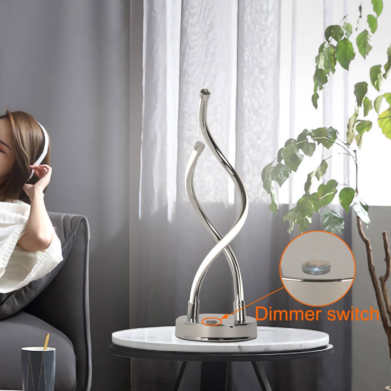 Lámpara de mesa LED "HELIX-T" 8W Regulable