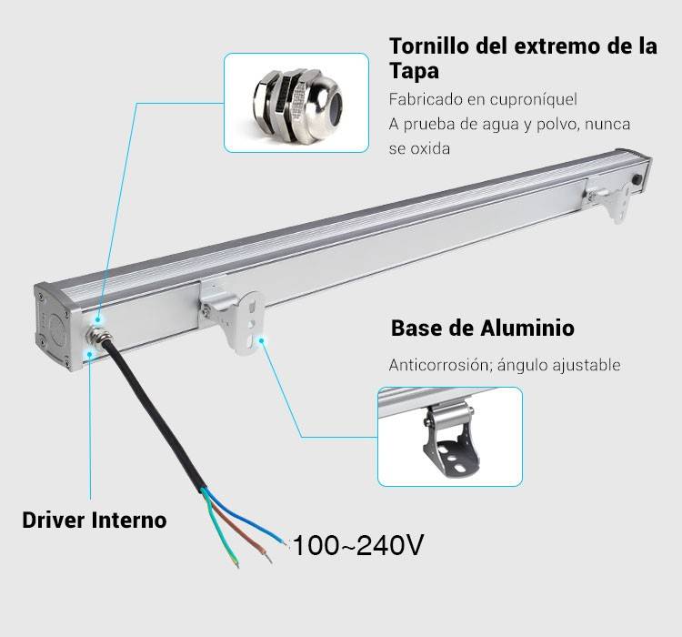 Bañador de pared LED RGB+CCT 48W control RF/WiFi | Mi Light
