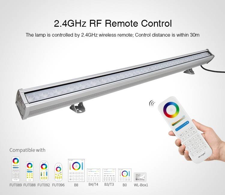 Bañador de pared LED RGB+CCT 24W control RF/WiFi | Mi Light