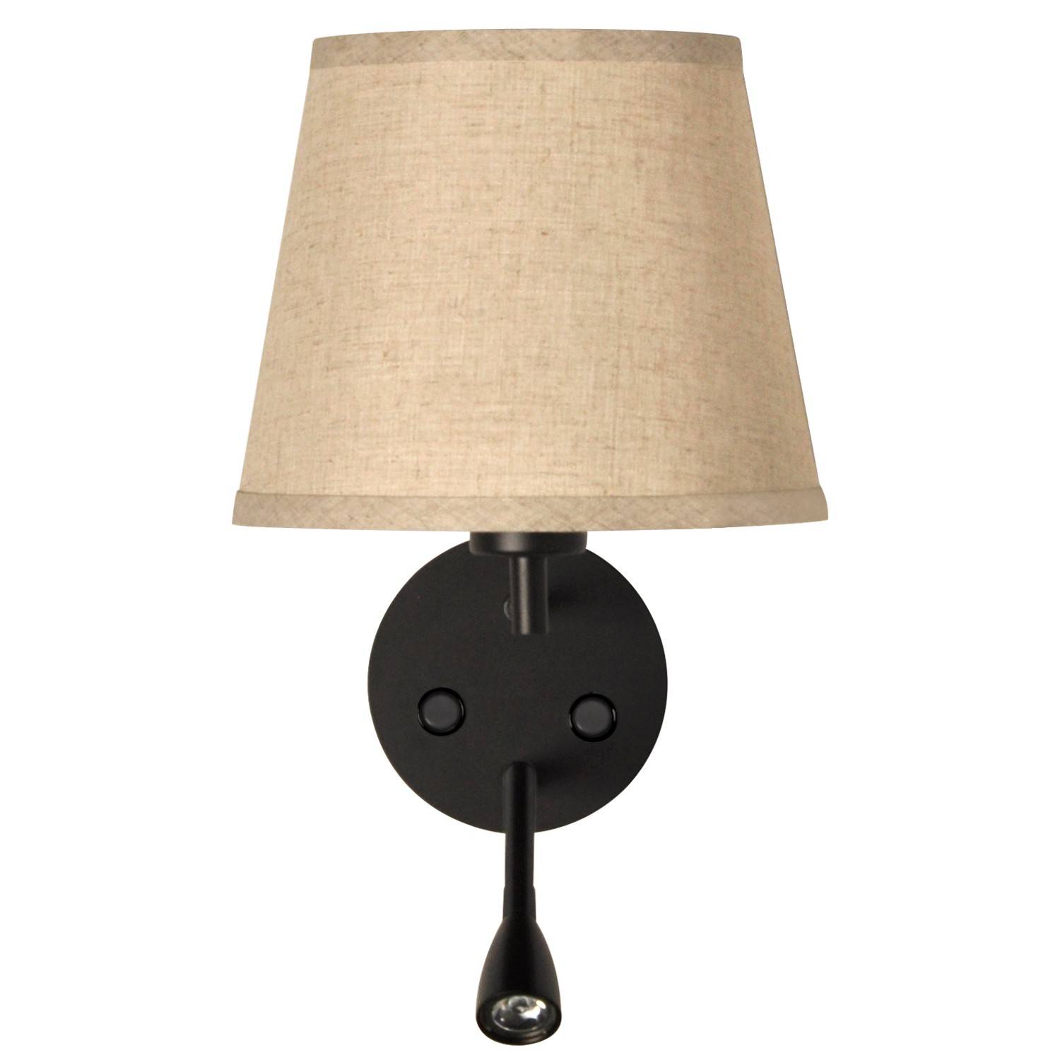Aplique de pared "PAIR" E27 con foco LED de lectura 3W