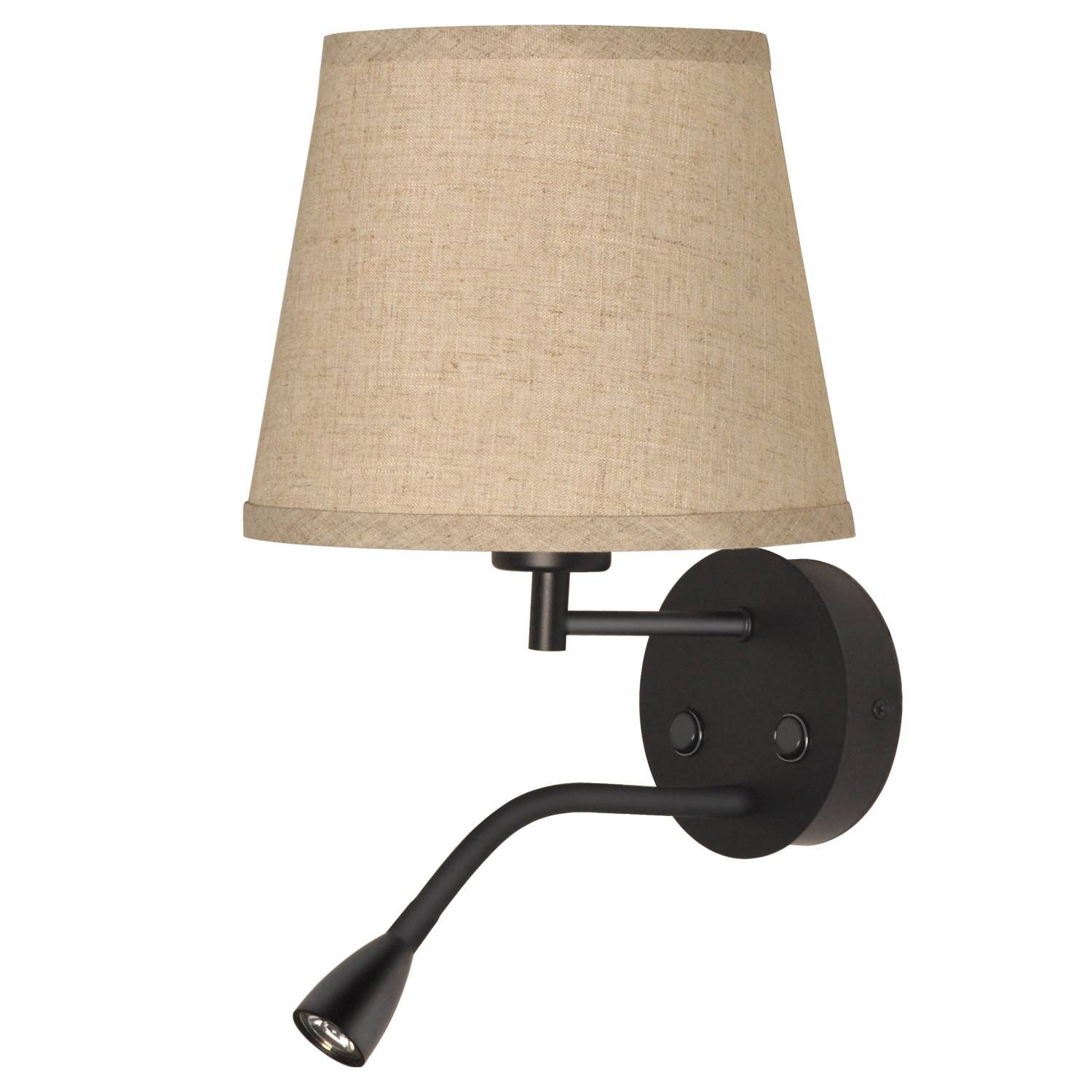 Aplique de pared "PAIR" E27 con foco LED de lectura 3W