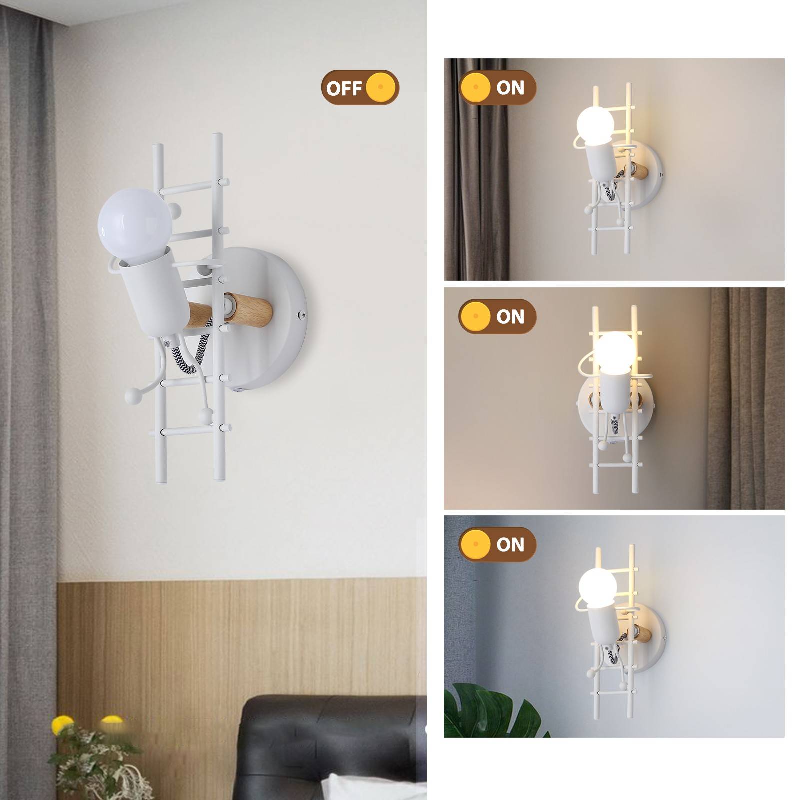 Aplique de pared decorativo "Doll" - E27
