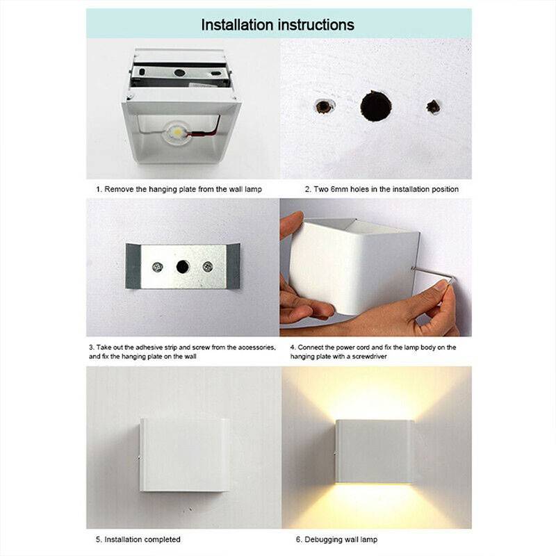 Aplique de pared LED "KUUTIO" 6W 529 lumens