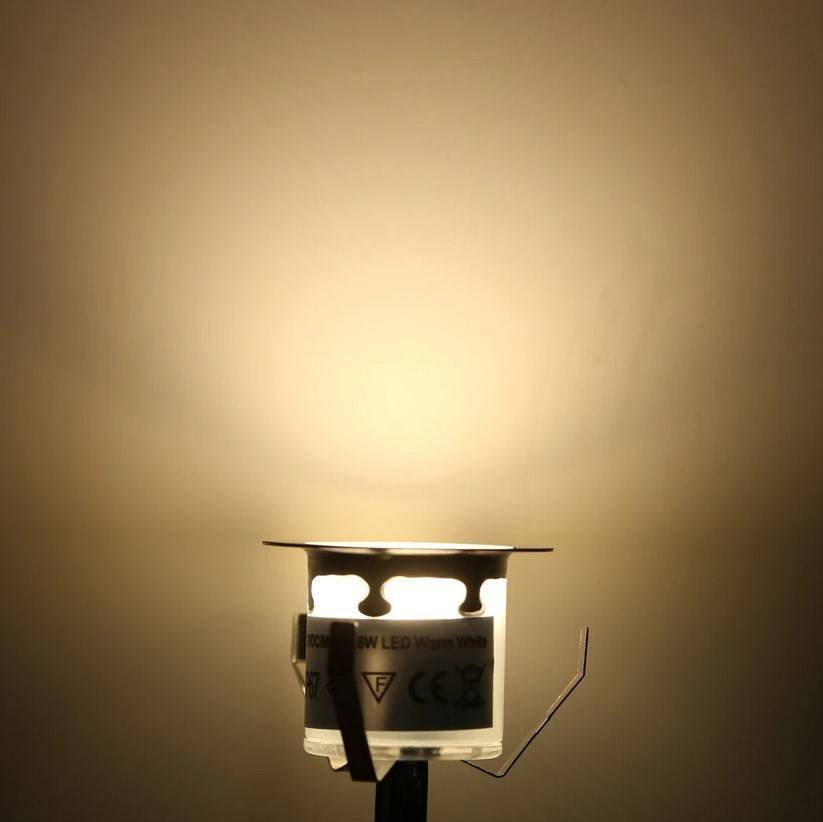 Kit 6 focos LED empotrables en suelo 0,3W 12V-DC IP67