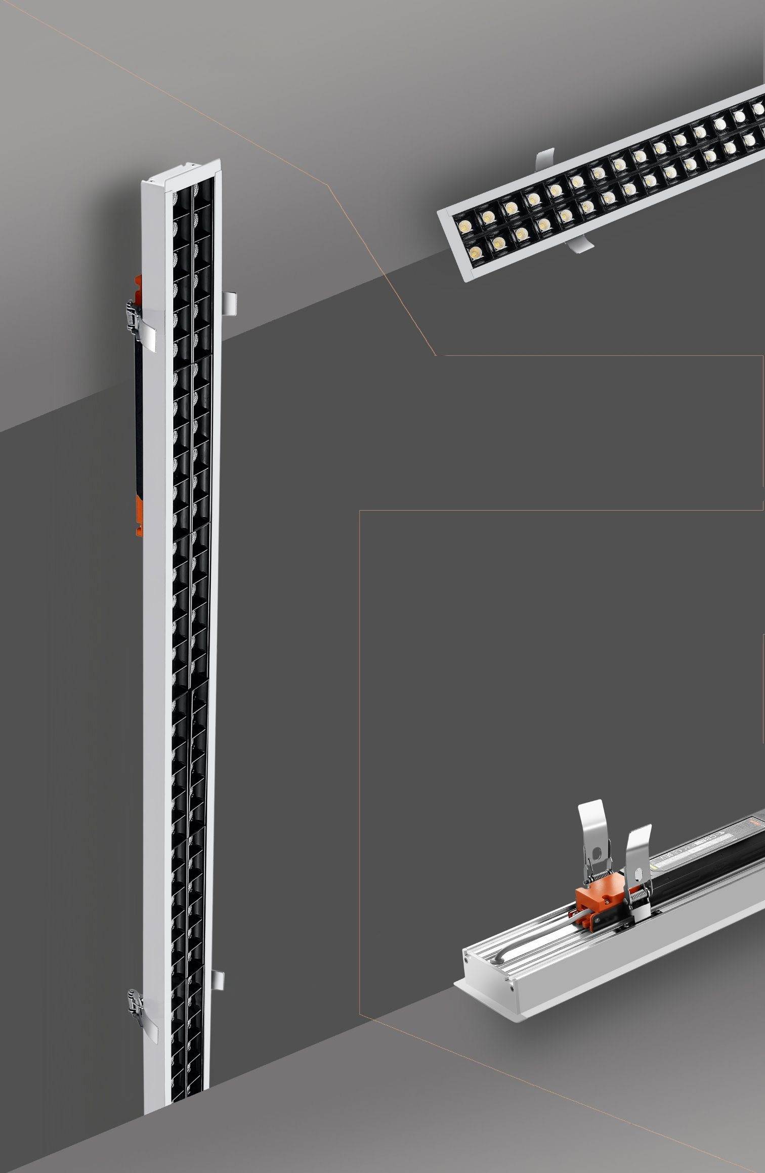 Foco LED Lineal Empotrable 40W UGR18 Chip Osram