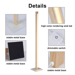 Lámpara de pie madera "Floak" 24W - Dimable - Blanco cálido