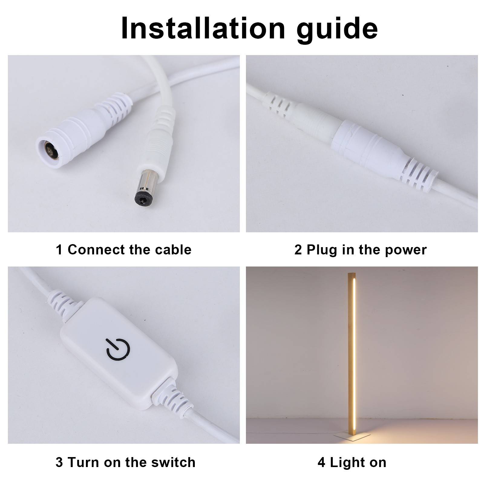Lámpara de pie madera "Floak" 24W - Dimable - Blanco cálido