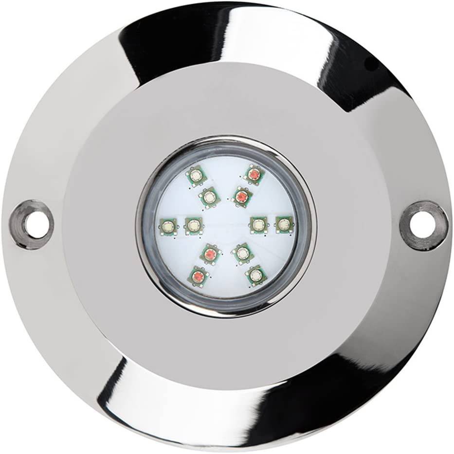 Foco LED sumergible RGB para embarcaciones 12V - 60W - Empotrable en tapón de drenaje