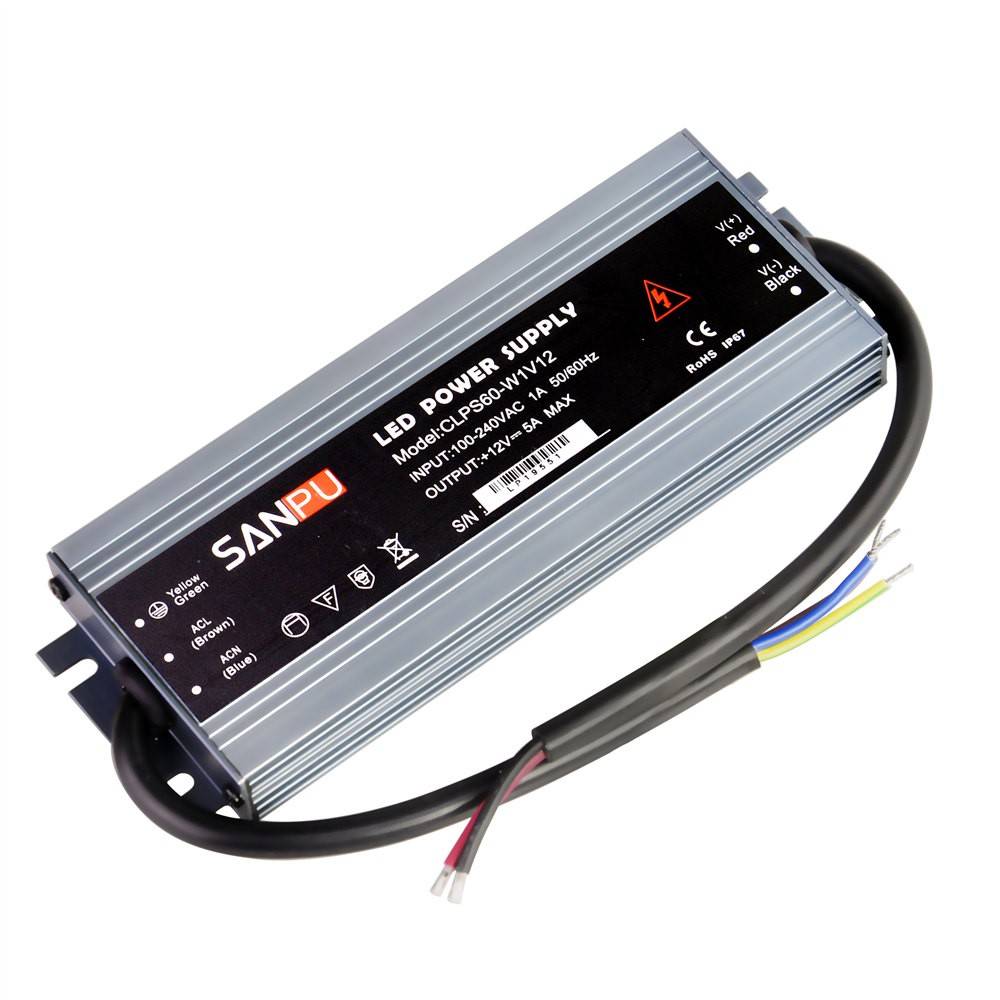 Fuente de alimentación estanca compacta 12V 60W IP67
