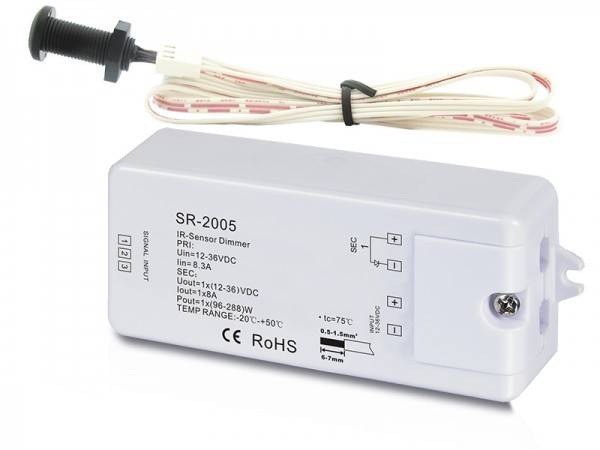 Interruptor con sensor de proximidad IR 12-36V 1Ch 3A