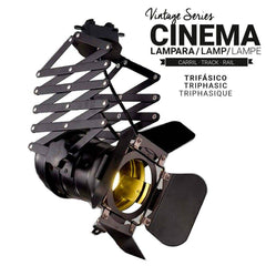 Foco carril trifásico orientable y extensible "Cinema" - E27